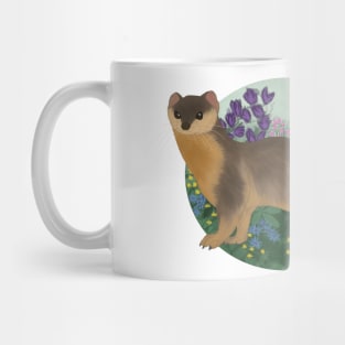 Stoat and Wildflowers Mug